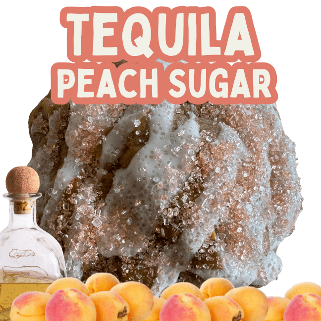 Tequila Peach Sugar Cookie from Cocoa Cookie Bar — soft sugar cookie topped with a tequila-infused glaze, Houston TX